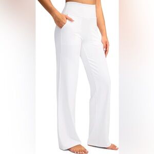 Yoga white Wide leg XL Soft Stretch promover pants